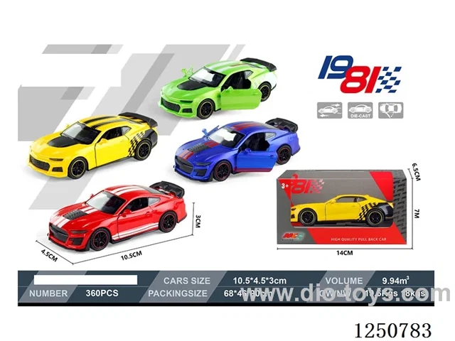 1:43 pull back alloy car 4 colors