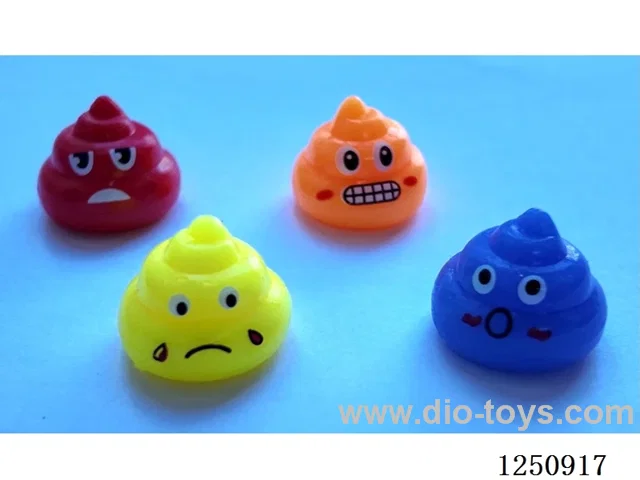 Soft plastic poo-shaped pen cap