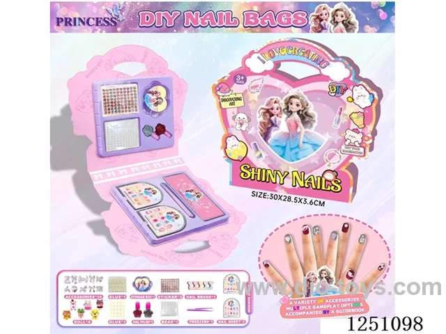 Princess Girl DIY Nail Art Accessories Set (with Instruction Booklet)