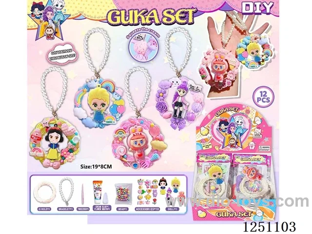 DIY Gukka Cream Glue Bracelet Wreath Set 12PCS