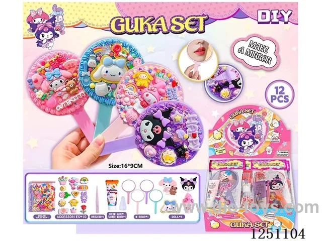 DIY Gukka Cream Glue Mirror Set 12PCS