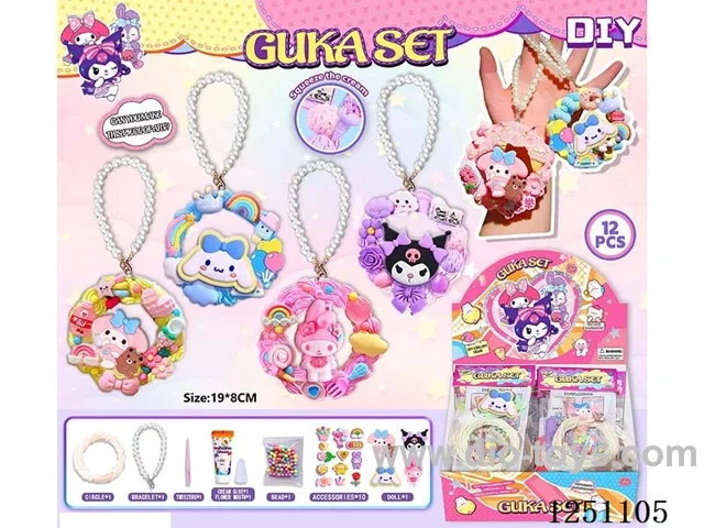 DIY Gukka Cream Glue Bracelet Wreath Set 12PCS