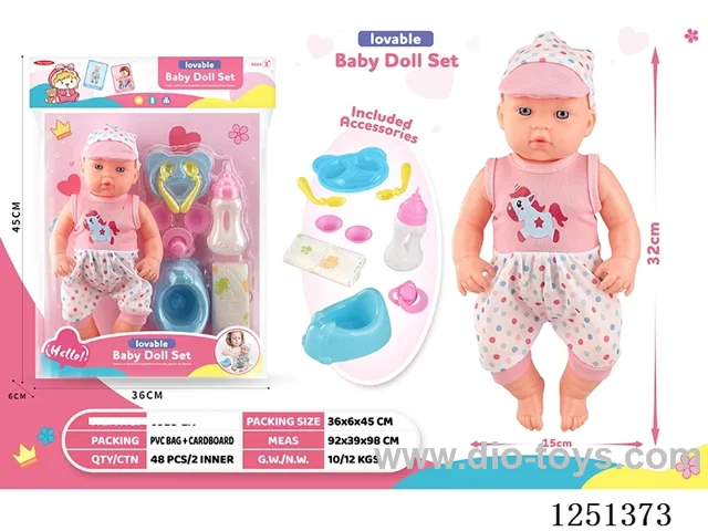 14 inch doll set with IC included battery 3*AG13