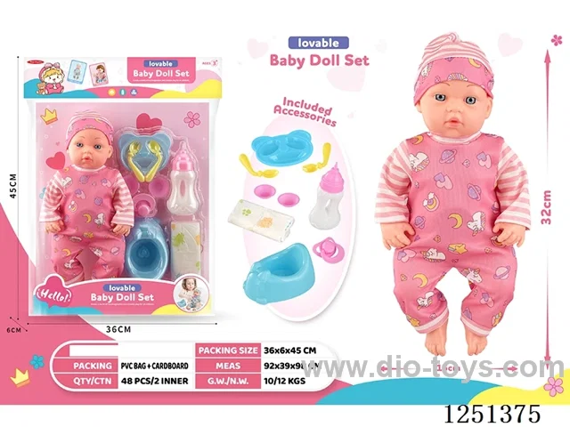 14 inch doll set with IC included battery 3*AG13