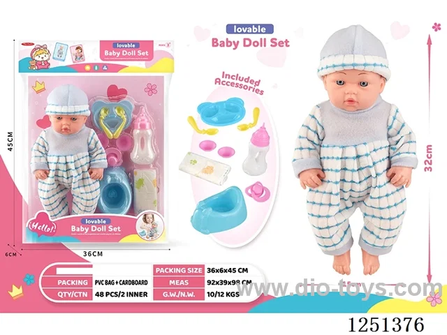 14 inch doll set with IC included battery 3*AG13