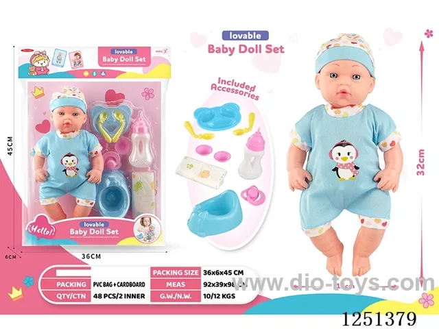 14 inch doll set with IC included battery 3*AG13