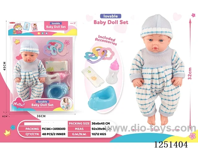 14 inch doll set with IC included battery 3*AG13