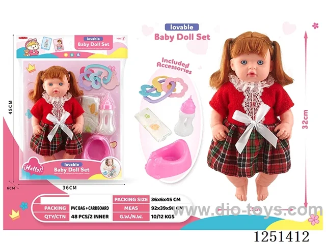 14 inch doll set with IC included battery 3*AG13