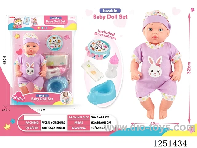 14 inch doll set with IC included battery 3*AG13
