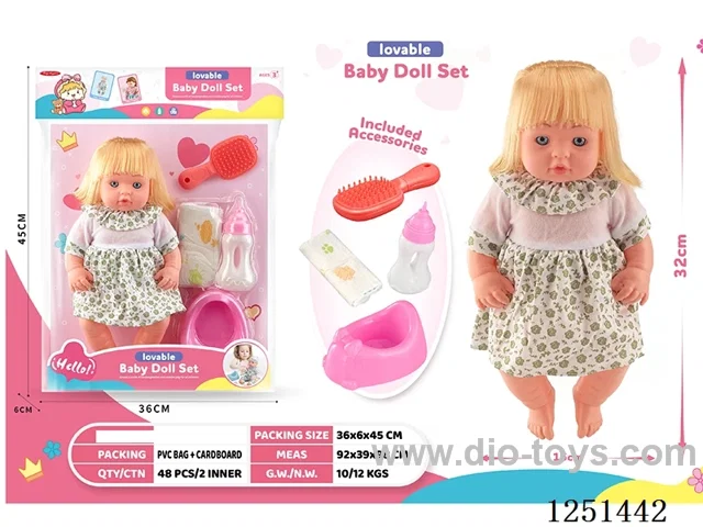 14 inch doll set with IC included battery 3*AG13