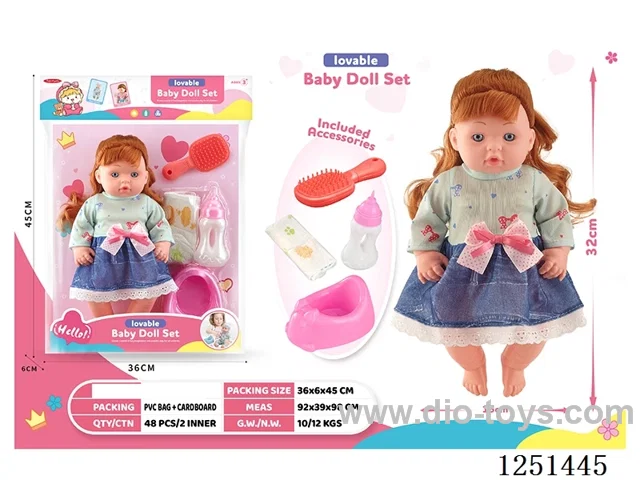 14 inch doll set with IC included battery 3*AG13