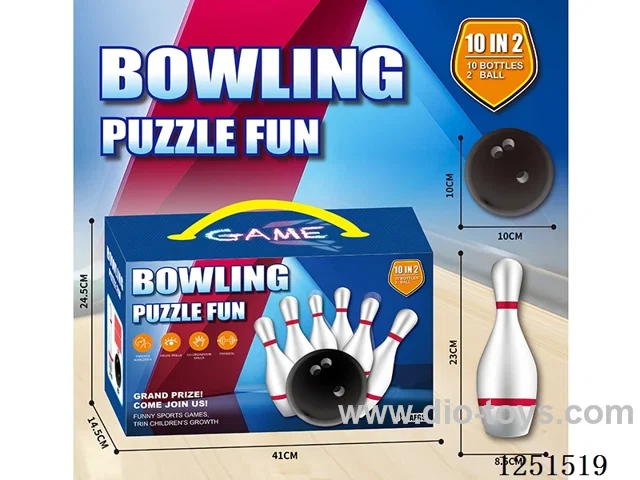 Bowling (10 Bottles + 2 Balls)