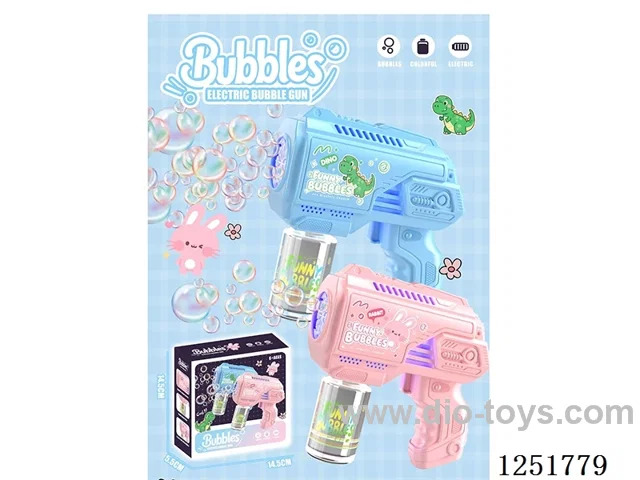 Electric Lighted Multi Hole Bubble Gun
