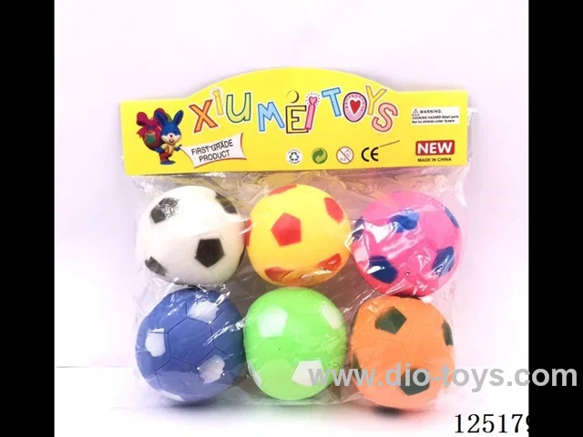 6 enameled footballs with whistles