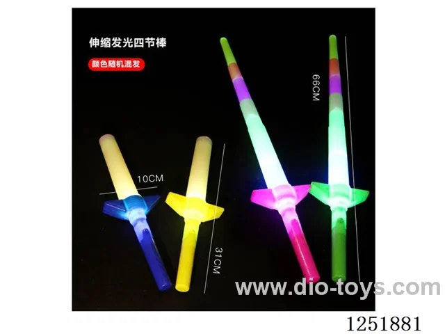 Retractable 4-section flash wand