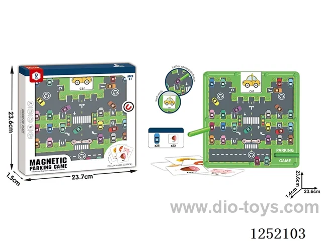 Magnetic Pen-Tracking Bead Parking Lot (23 cards, 26 English vehicles)