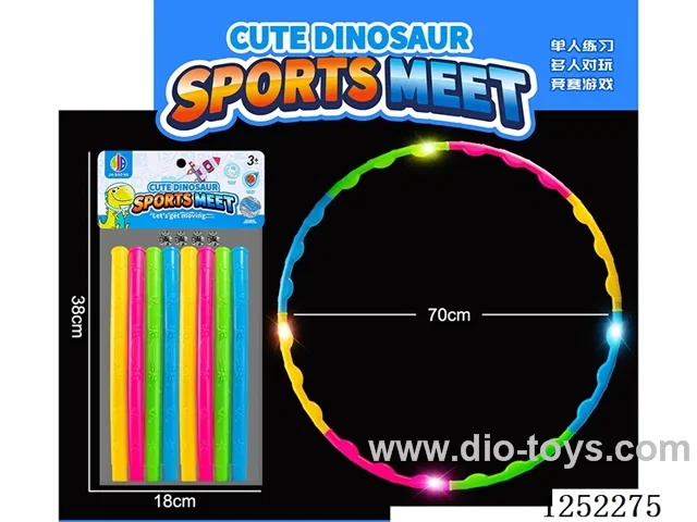Hula hoop 8 sections with 4 lights approx. 70cm diameter