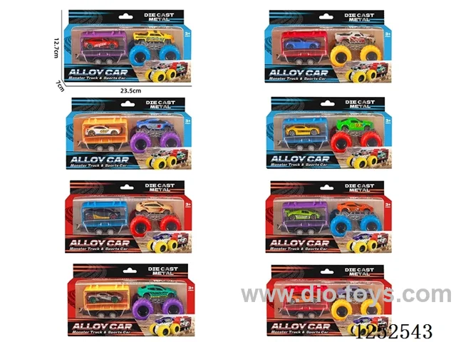 1:64 Alloy Free Wheel Container Trailer (8 Mixed)