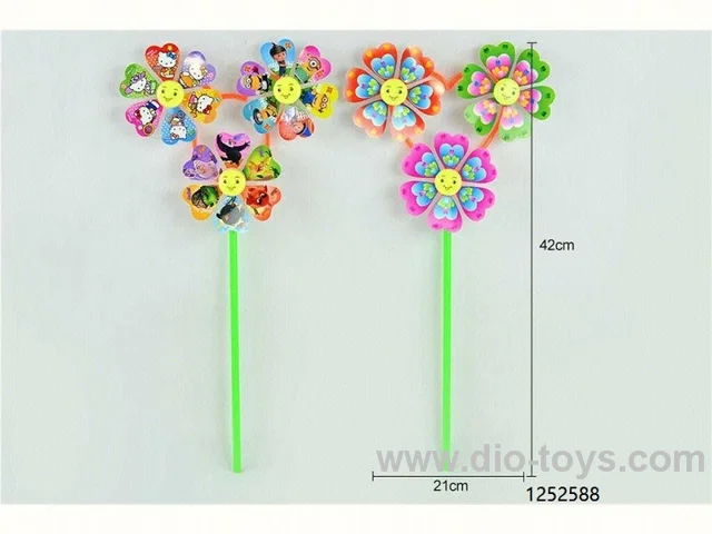 3 flowers windwill( mix-packed in opp bag）