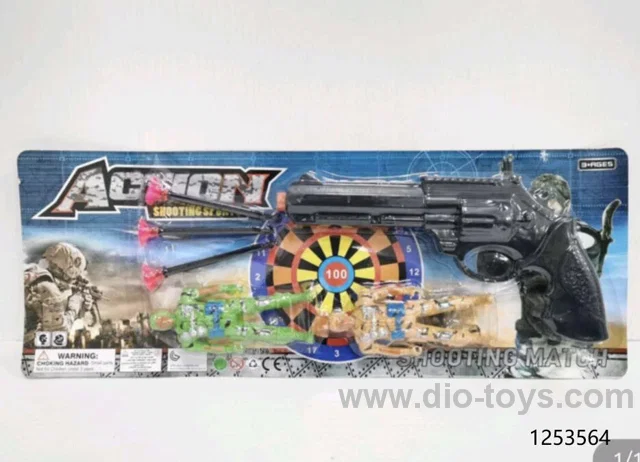 Soft bullet gun in blister