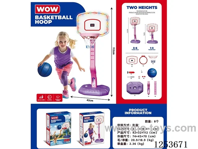 Pink light basketball stand