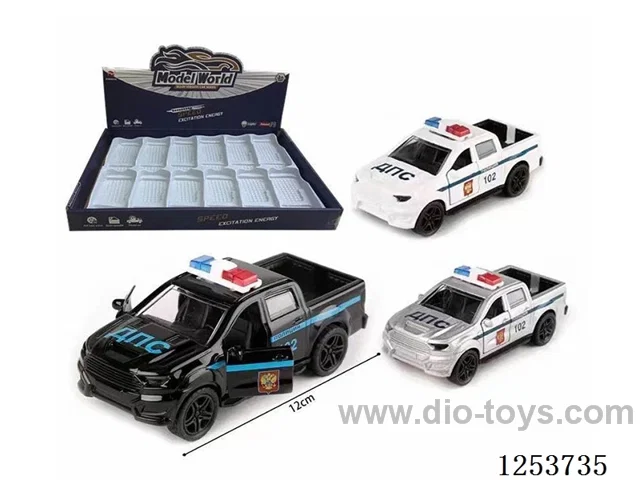 1:32 alloy pull back car (Ford pickup truck) Russian police car