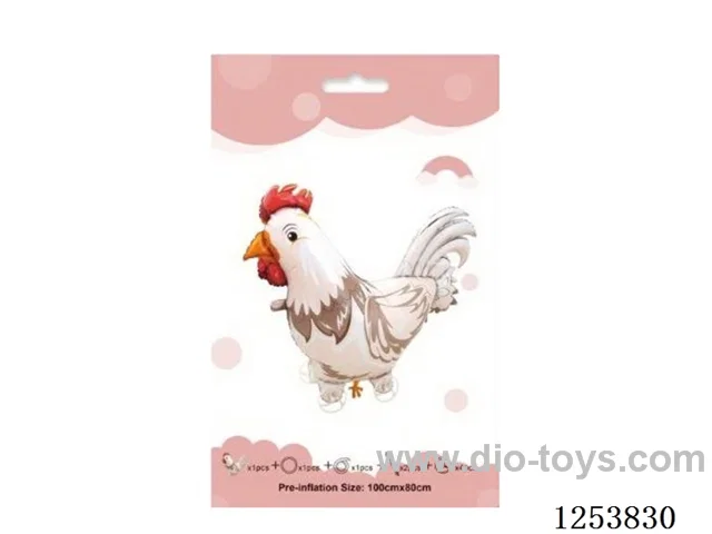 Medium size Creamy Chickens on wheels (Carded) Balloons