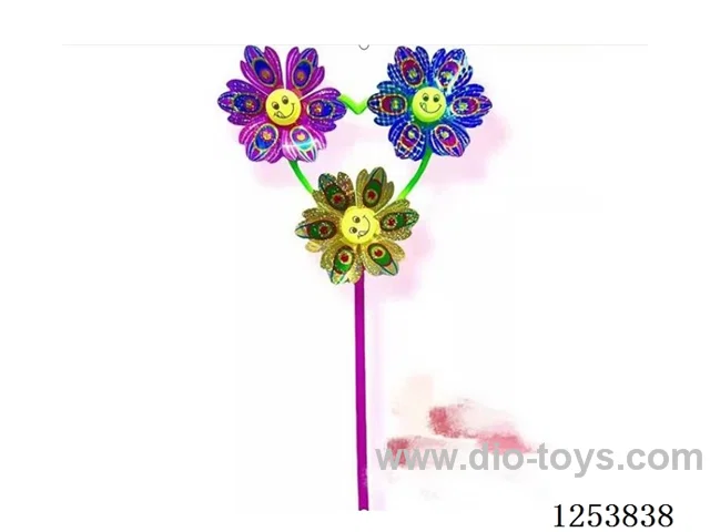Printed Colour Sequins Three Wheel Windmill