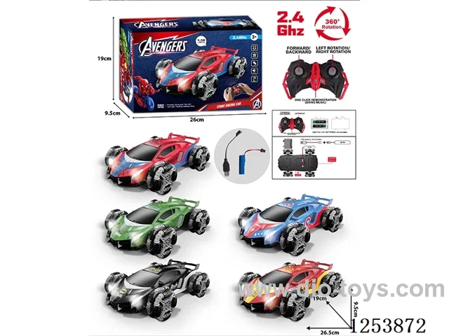 2.4G 1:16 5ch RC stunt car with light included battery