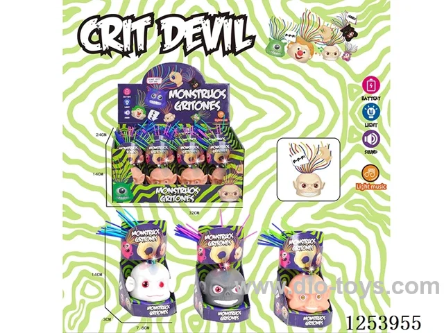 Pull hair skull 12PCS W L/M included battery