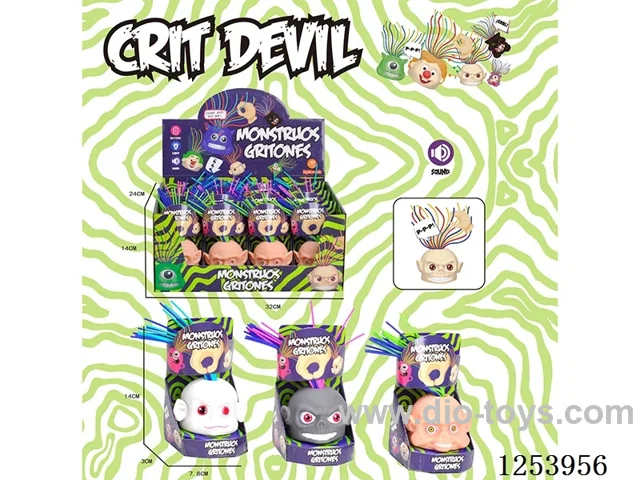 Pull hair skull 12PCS with sound included battery
