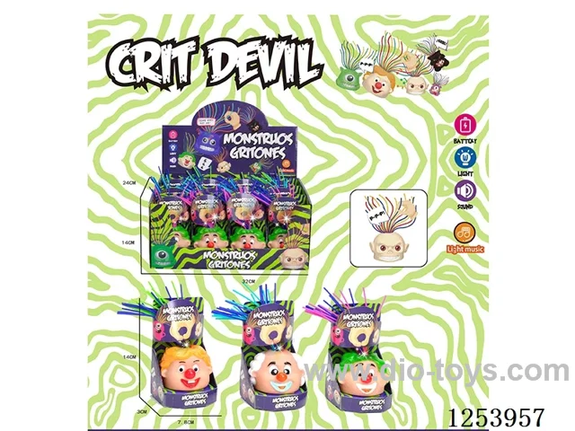 Pull hair clowns 12PCS W L/M included battery