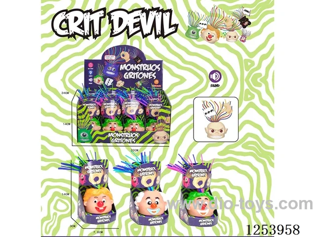 Pull hair clowns 12PCS with sound included battery