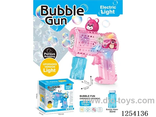 B/O 8 holes automatic bubble gun with light not included battery