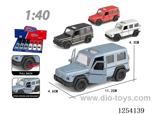 1:40 pull back alloy car 6 colours mixed 12PCS (single price)