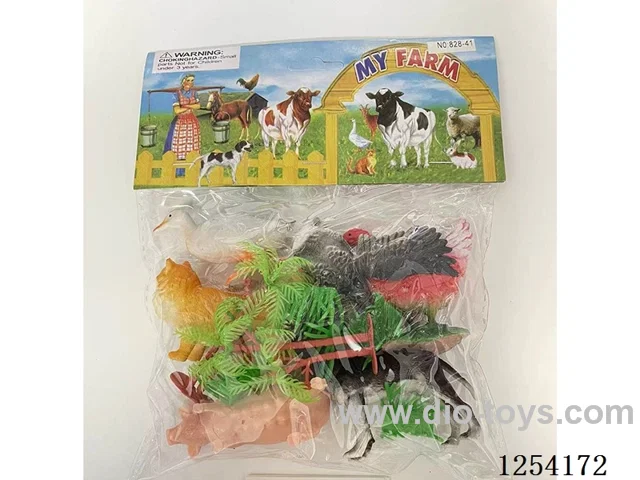 Farm Set (6pcs 3.5 inch + 2 Trees + 4 Grasses)