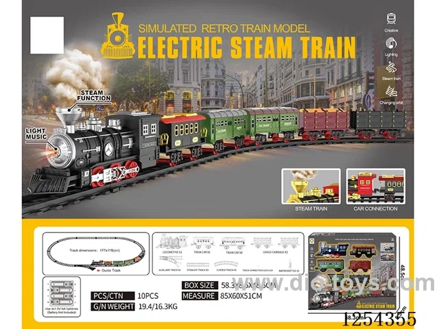 Classic Steam Electric Railway Train W L/M/spray/ not included battery