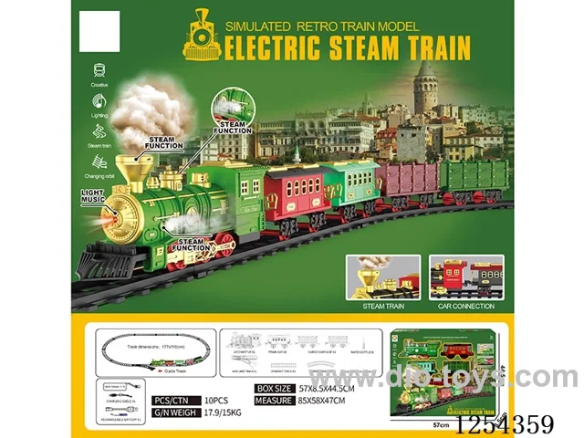 Classic Steam Charging Railway Train W L/M/spray/ included battery
