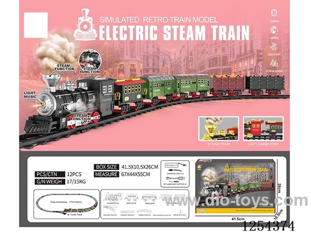 Classic Steam Charging Railway Train W L/M/spray/ included battery