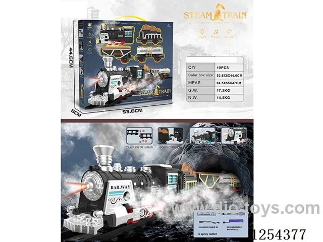 Classic Steam Charging Railway Train W L/M/spray/ included battery
