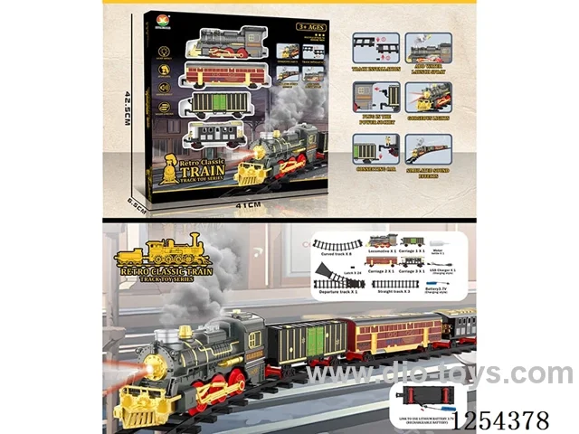 Classic Steam Charging Railway Train W L/M/spray/ included battery