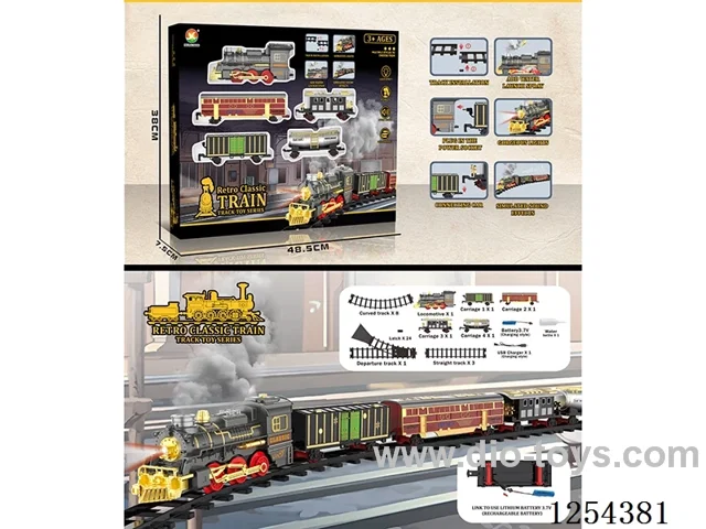 Classic Steam Charging Railway Train W L/M/spray/ included battery