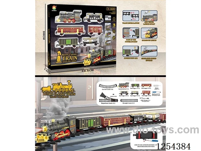 Classic Steam Charging Railway Train W L/M/spray/ included battery