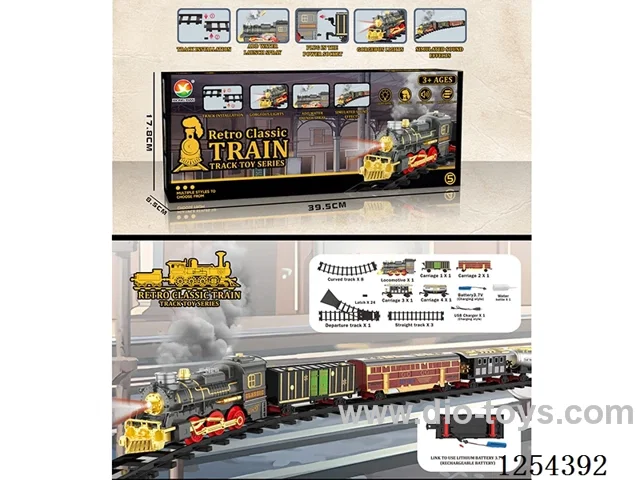 Classic Steam Charging Railway Train W L/M/spray/ included battery