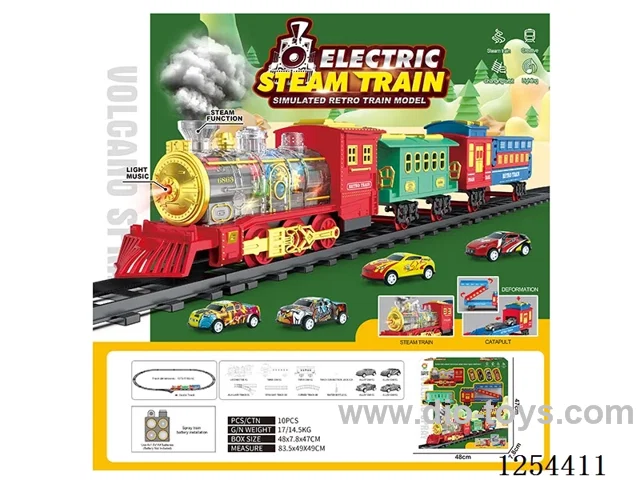 Classic Steam Transparent Colour Wheel Electric Railway Train W L/M/spray/ejection not included battery