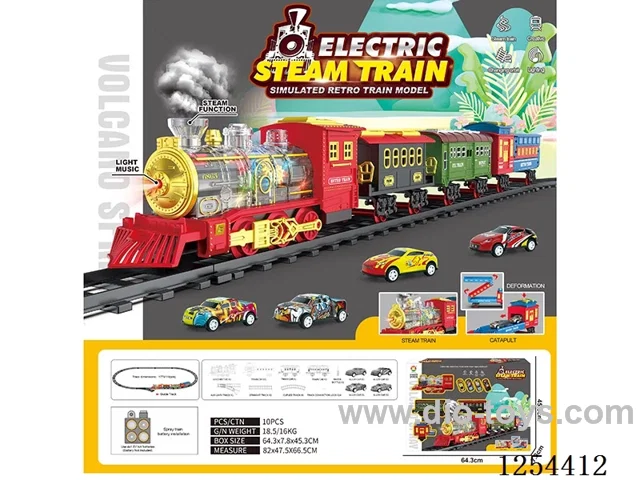 Classic Steam Transparent Colour Wheel Electric Railway Train W L/M/spray/ejection not included battery