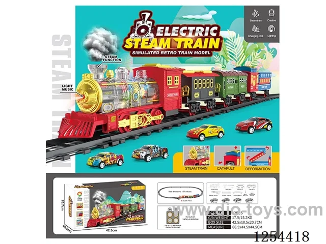 Classic Steam Transparent Colour Wheel Electric Railway Train W L/M/spray/ejection not included battery