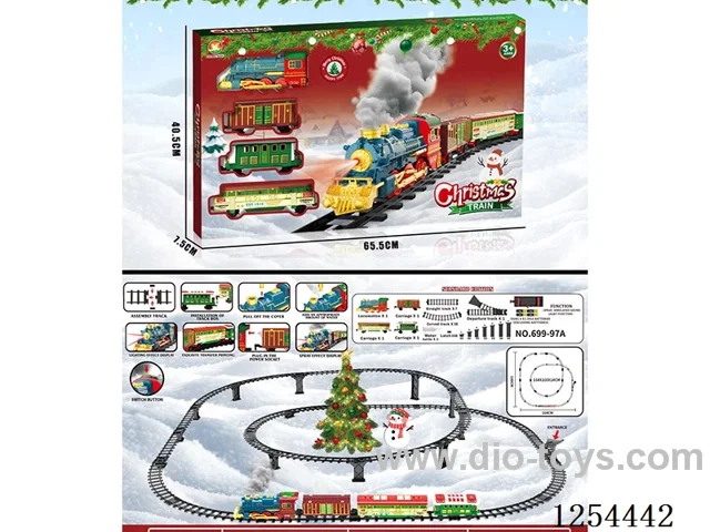 Classic Steam Electric Railway Train (Christmas model) W L/M/spray/songs not included battery