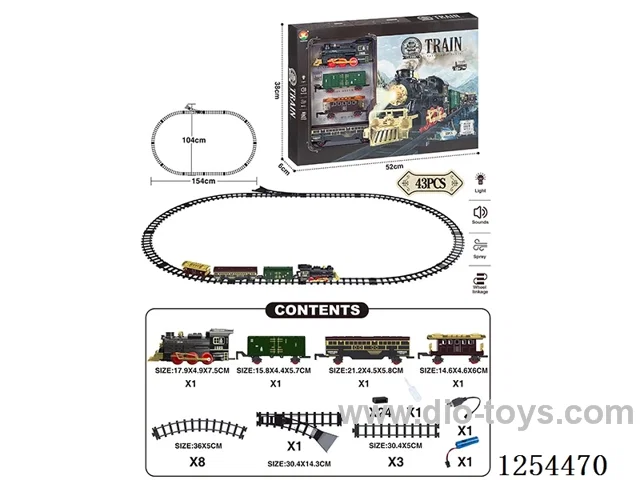Classic Steam Charging Railway Train W L/M/spray/ included battery