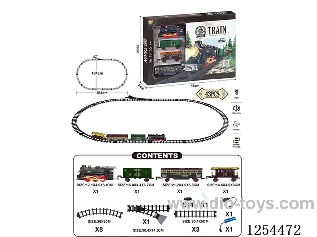 Classic Steam Charging Railway Train W L/M/spray/ included battery